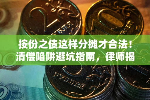 济南按份之债这样分摊才合法！清偿陷阱避坑指南，律师揭秘关键条款