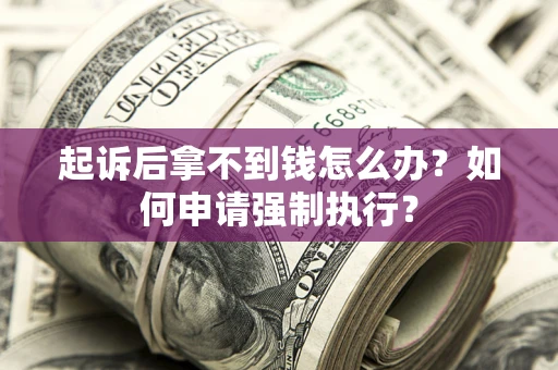济南起诉后拿不到钱怎么办？如何申请强制执行？