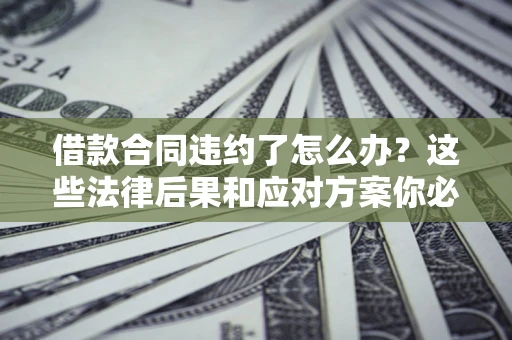 济南借款合同违约了怎么办？这些法律后果和应对方案你必须知道